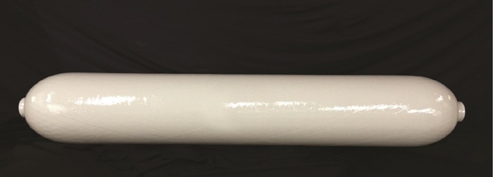 High-pressure hydrogen composite pressure vessel on test stand