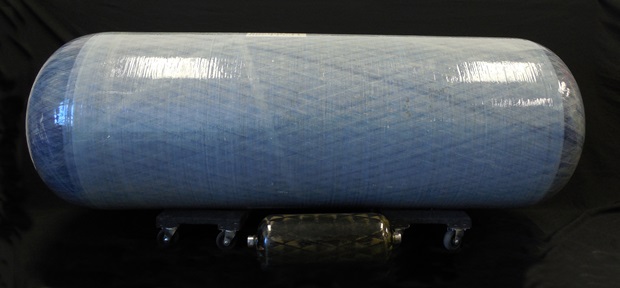 Filament-wound CNG composite cylinder — finished exterior view